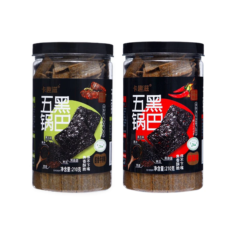 卡趣滋 卡趣滋五黑锅巴4罐酱香牛排麻辣味办公室零食