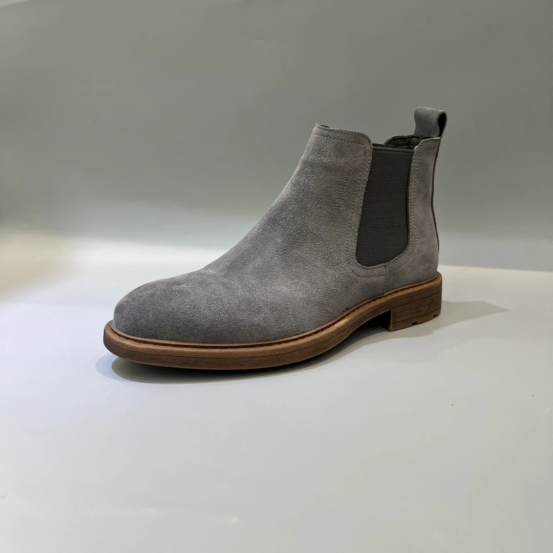 2024新款男士翻皮鞋切尔西鞋