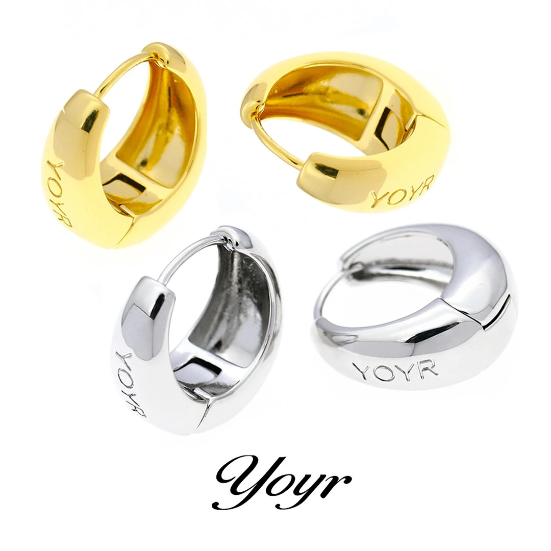 YOYR 铜合金耳饰 重工水滴耳扣极简冷淡风新年百搭气质耳环