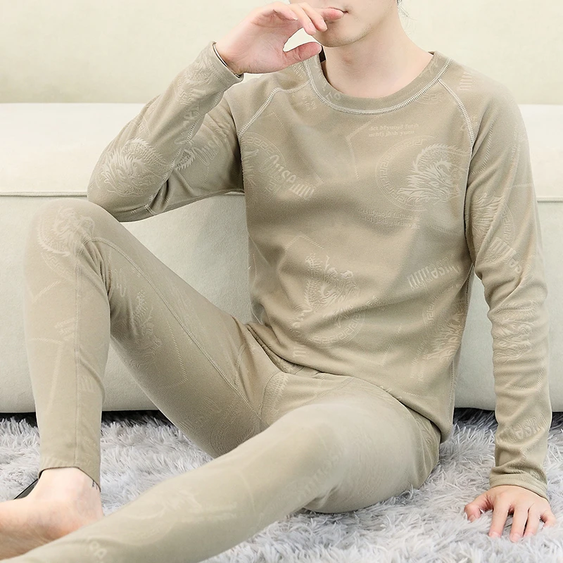 保暖内衣男士新款加厚加绒德发热秋衣秋裤套装冬季防寒紧身打底衫