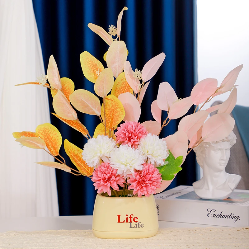北欧风仿真花假花绢花客厅摆放花餐桌装饰花瓶花束轻奢花艺摆件