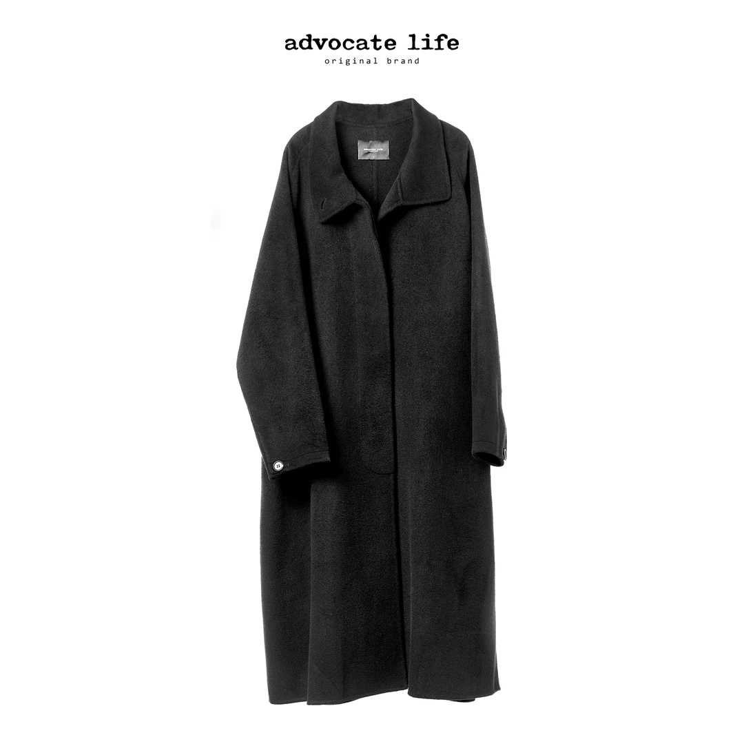 Advocatelife2025新品气质长款翻领毛呢大衣百搭轻奢外套HQ372389