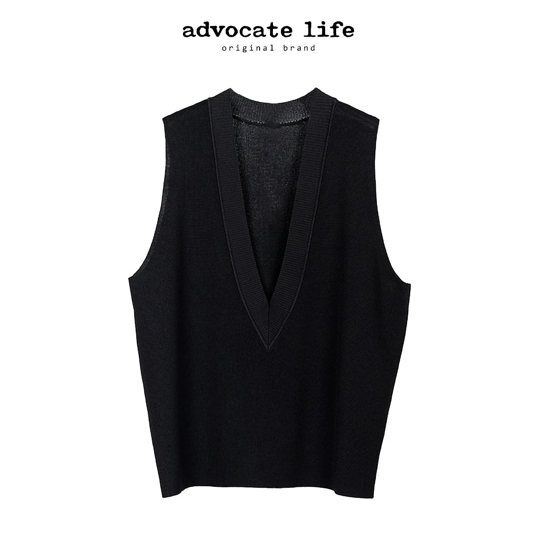 Advocatelife新品女款黑色西装马甲休闲时尚百搭气质炸街HQ342350