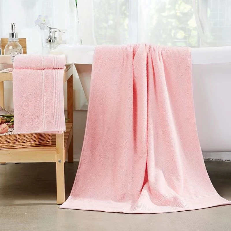 素雅简约纯棉成人浴巾家用吸水加厚大号裹巾新疆长绒棉
