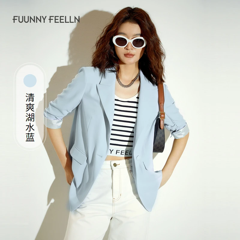 【达人专属】FF||仿佛西装外套女薄款一粒扣时尚休闲FA00362