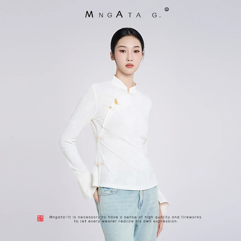 MNGATA G.宫小妍【烟雨江南】早秋新中式尤莱特穿搭上衣Z4061958