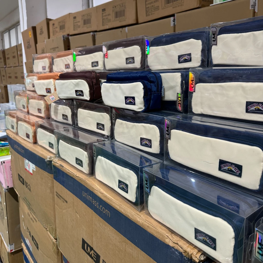 美拉德色双层大容量高颜值简约文具袋