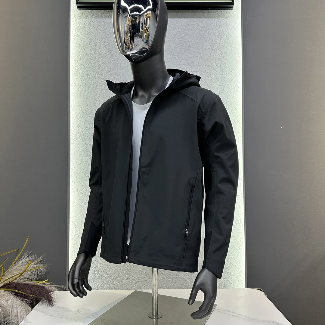 清仓镇店男士连帽夹克户外防风全压胶外套商务都市休闲软壳衣外套