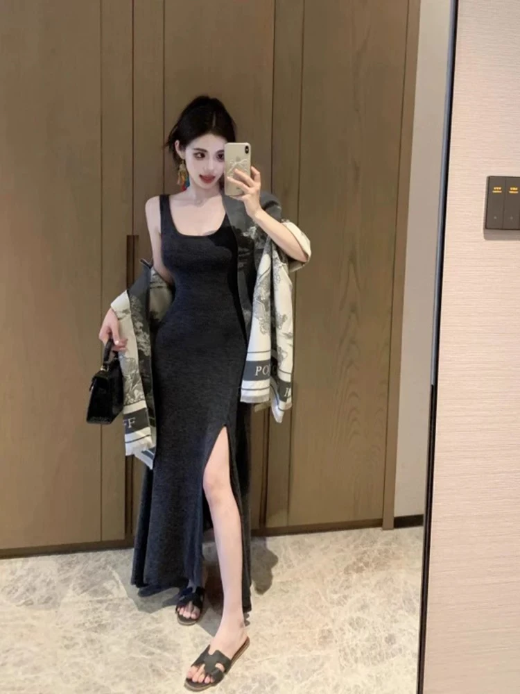 976【沁甜欲女】吊带连衣裙包臀鱼尾长裙