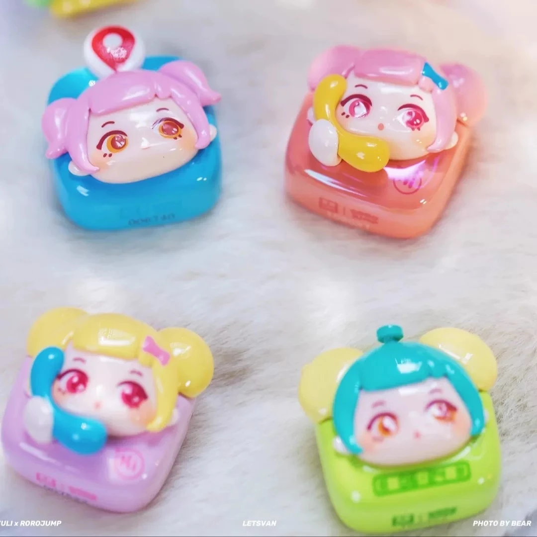 （拆盒）又梨×肉肉酱联敲萌出机萌粒盲盒潮玩摆件可爱趣味挂件