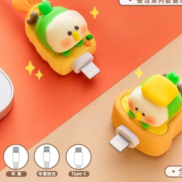 （拆盒）小鹦鹉BEBE便当安卓TypC苹果快C可爱礼物摆件