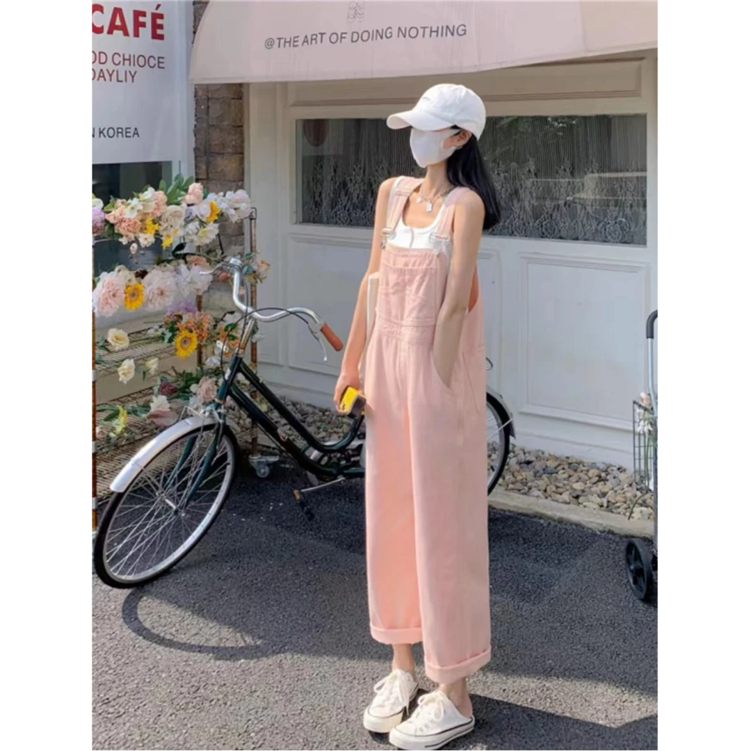 （501-600）背带裤女显瘦小个子时尚休闲夏季外穿减龄宽松韩版高腰