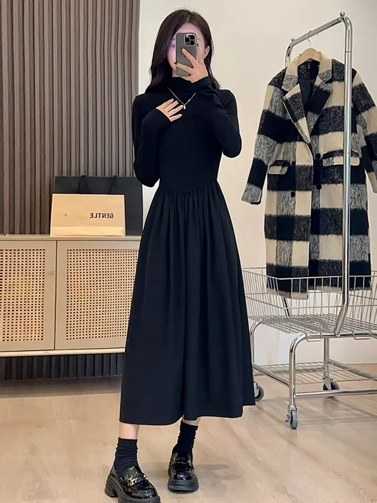 （801-900）针织连衣裙显瘦宽松春秋时尚直播过款链接