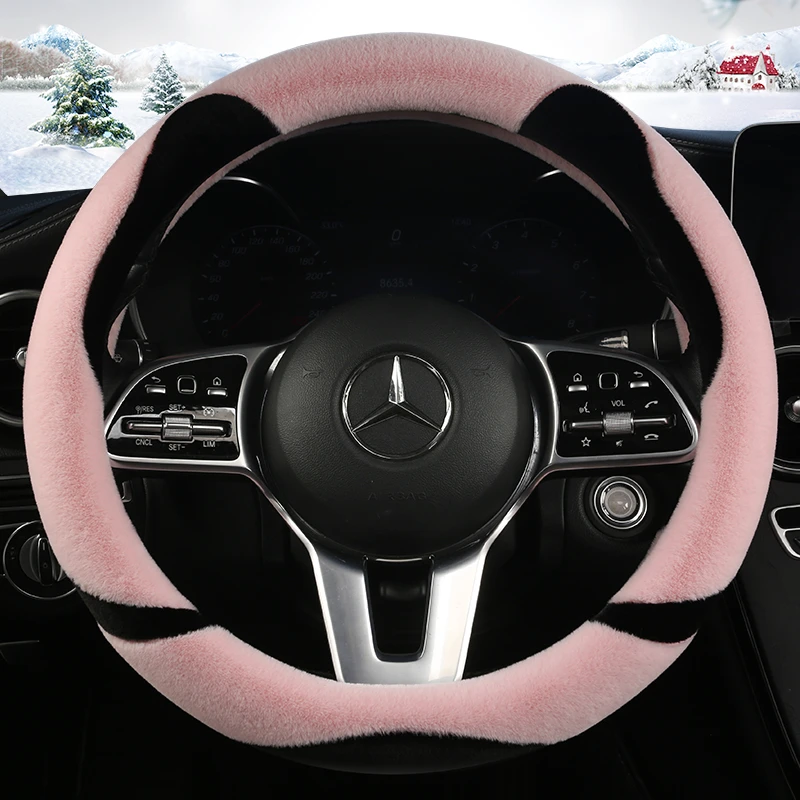 荣威rx5max方向盘套 i5/350/rx3科莱威冬季短毛绒汽车把套防滑女