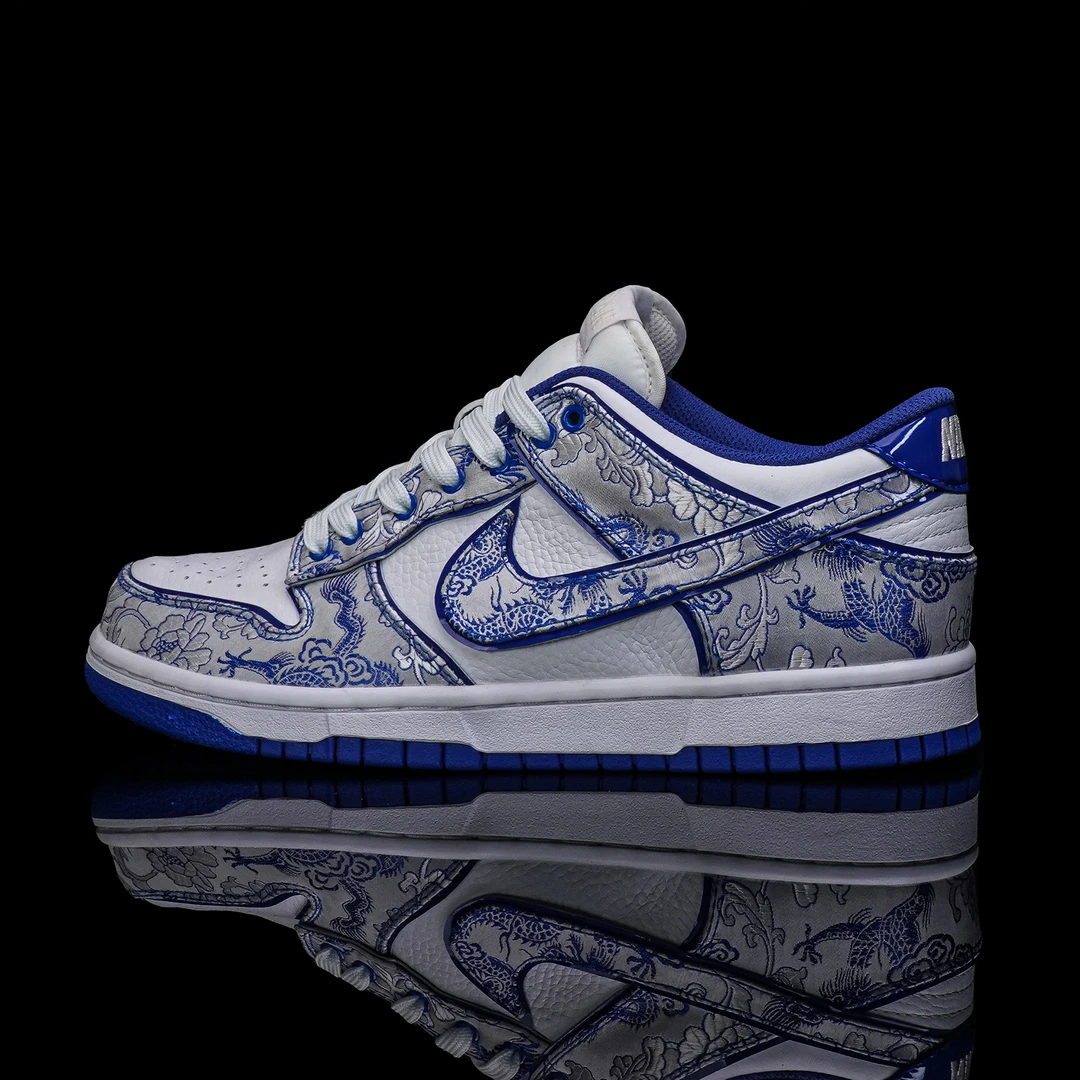 NIKE/耐克DUNK低帮青花瓷新中式国潮国风刺绣私人高端【定制球鞋】