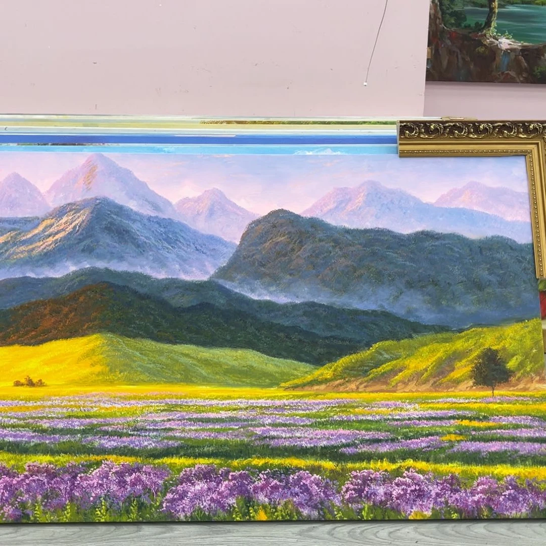 【闪购商品】绘画來*缘巨人山90/200带框-///