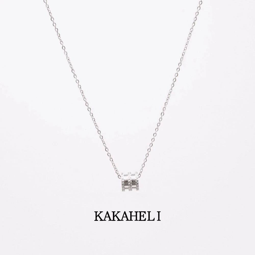 钛钢项链 ins经典银色小蛮腰项链 KK6642