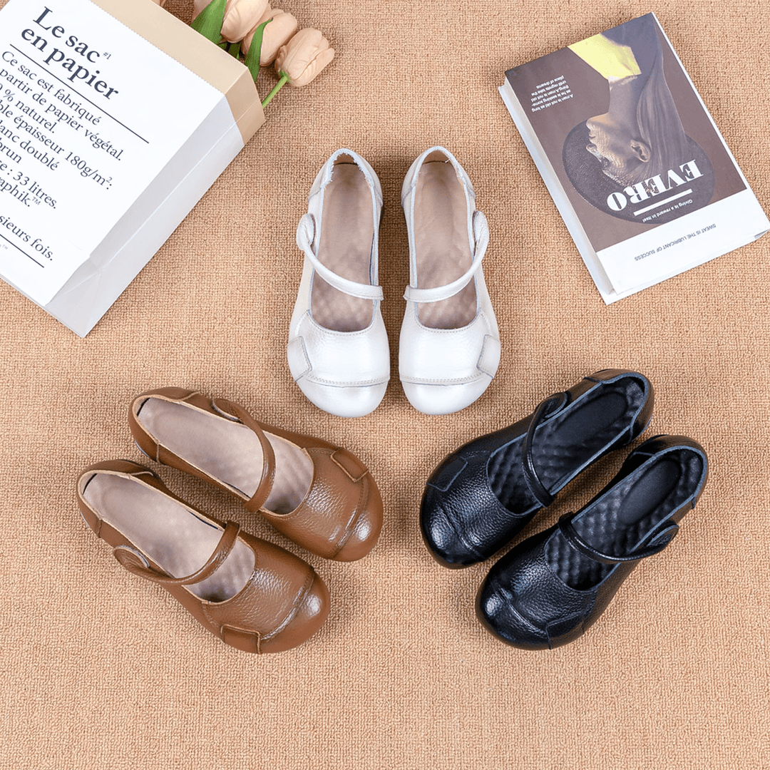 2024夏秋新款头层牛皮复古时尚小皮鞋玛丽珍休闲舒适百搭女鞋2568