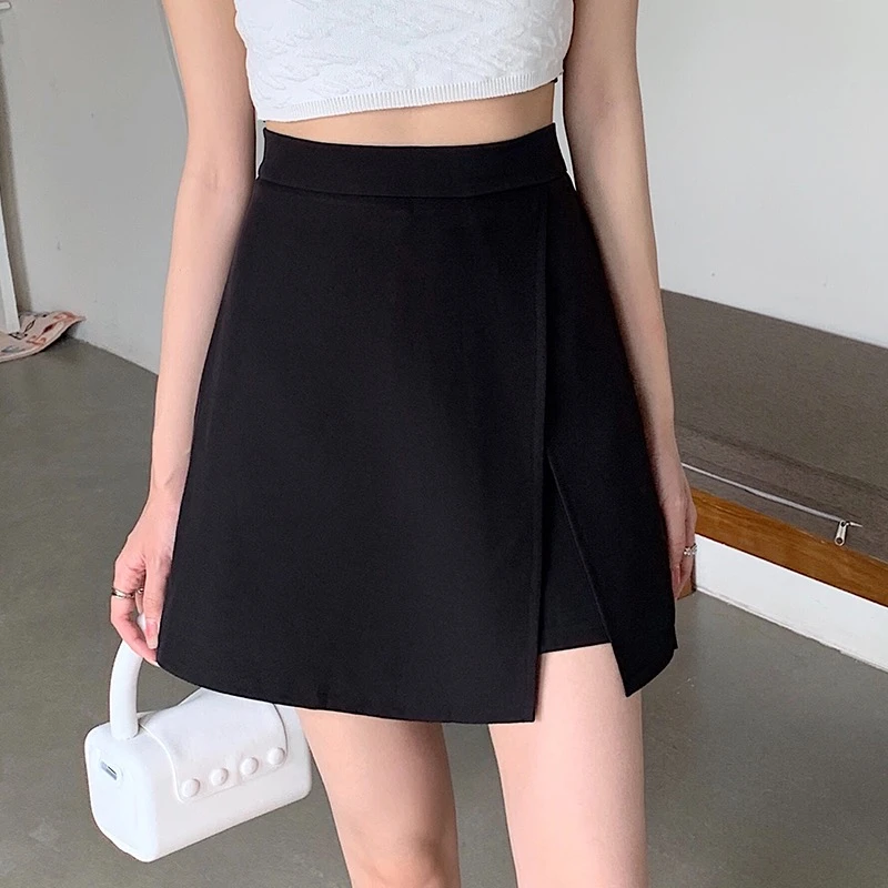 大码女装2024夏季新款设计感小开叉裙裤女夏小心机高腰显瘦半身裙