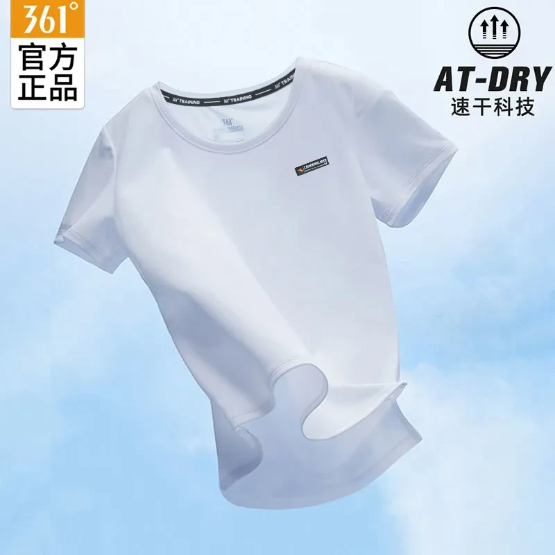 361度运动T恤男短袖正品速干衣361度健身跑步服透气体恤衫短t男士
