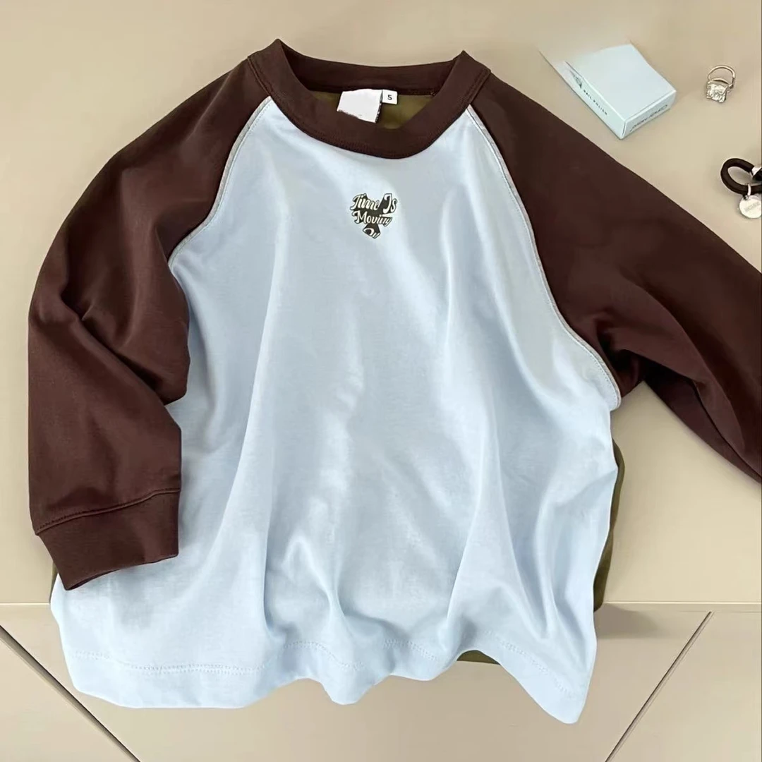 2024秋季新款中大童长袖T恤3318