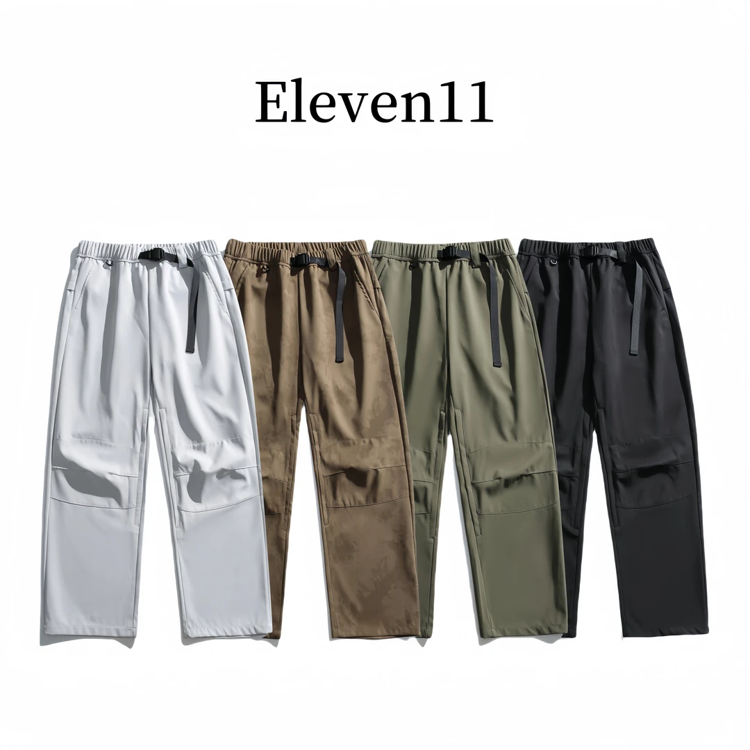 『11』 登山季登山裤 三防面料冲锋裤 网眼透气 百搭户外直筒长裤