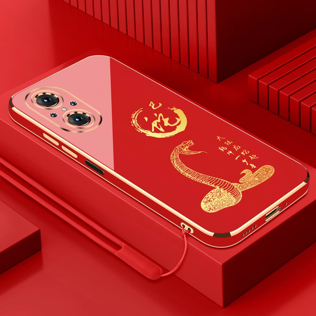 适用华为nova9se电镀手机壳十二生肖直边国潮硅胶全包软壳防摔
