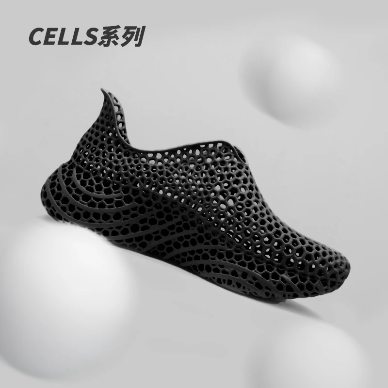 【Cells 3D】虫洞黑 3D打印一体鞋 透气户外溯溪鞋