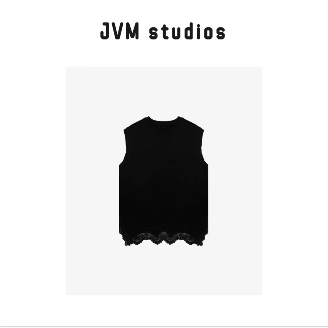 JVM【674】时尚轻奢休闲百搭蕾丝边背心17659