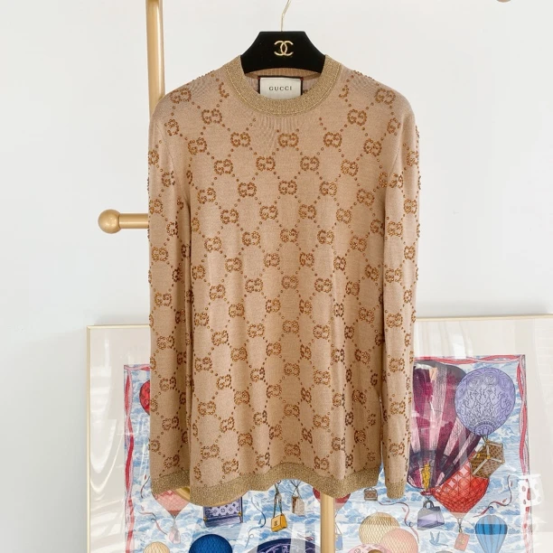 95新 GUCCI/古驰 【GUCCI】#古驰羊毛水钻针织衫