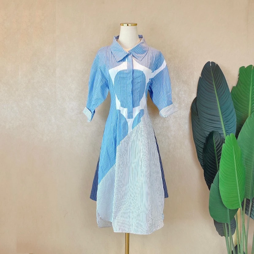95新  【Stella McCartney】#拼色衬衫裙