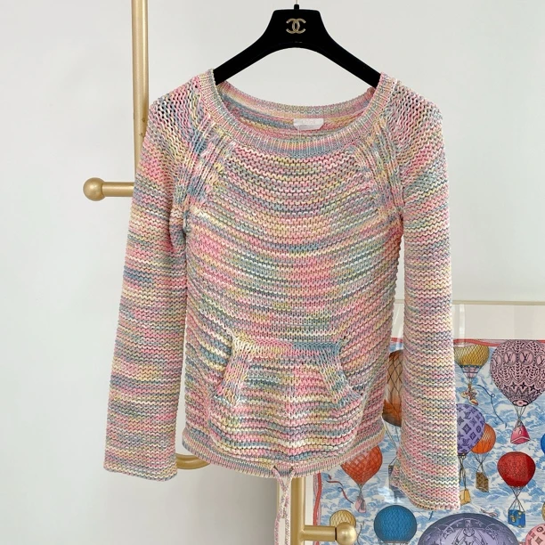 95新 Chloe/蔻依 【Chloe】#蔻依彩虹针织上衣 xs码