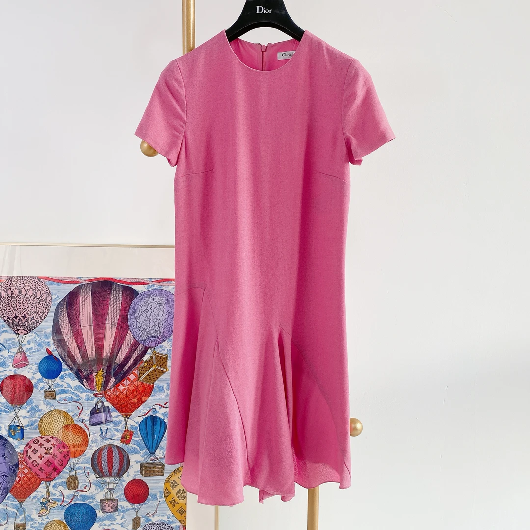 95新 DIOR/迪奥 【Christian Dior】#迪奥粉色连衣裙 34码