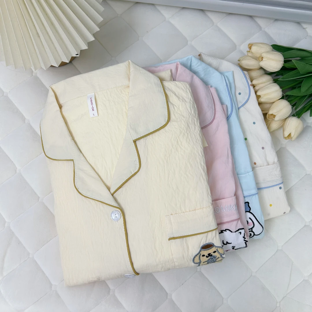 （春秋薄款集合链接）秋季长袖长裤甜美少女睡衣家居服套装