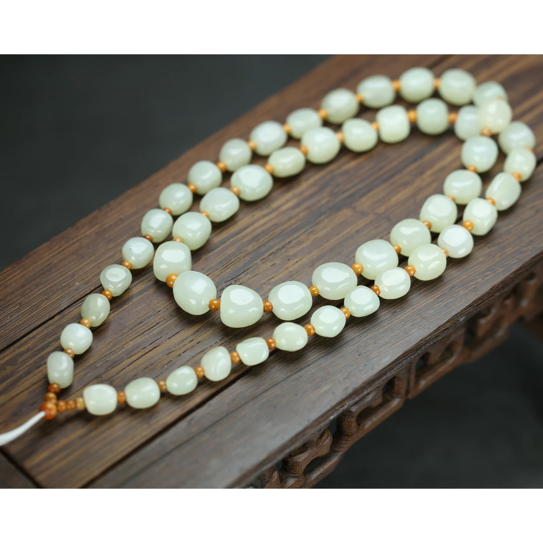 天然新疆和田玉项链男士山料随型玉石挂件绳吊坠手工挂链多样性