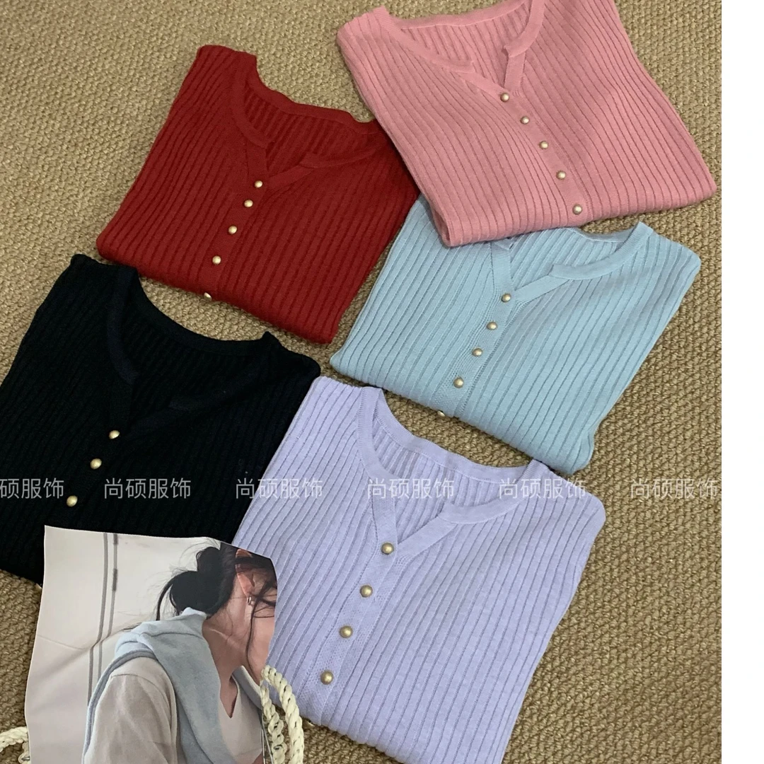 尚硕服饰【金扣开衫】百搭薄款真开衫