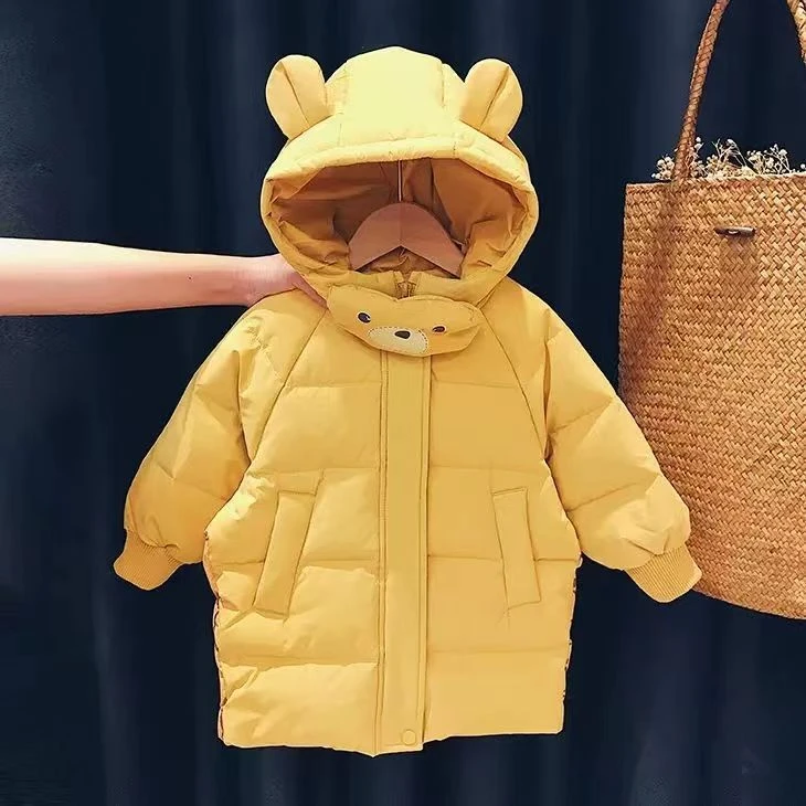 萌酷女童棉服中长款2023冬装新款时尚小宝宝防风韩版儿童加厚洋气