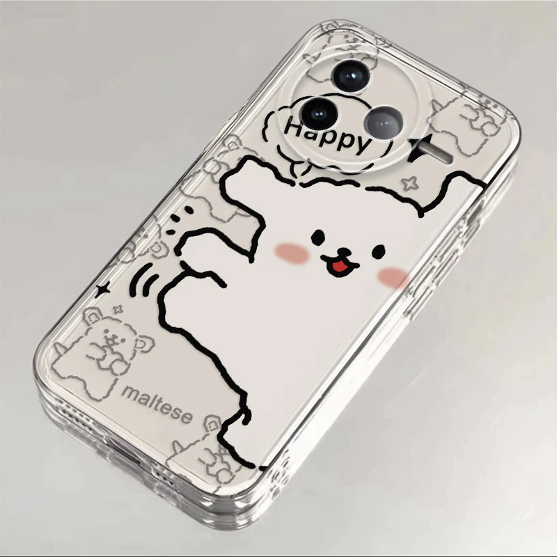 小米红米K80Pro新款手机壳网红ins卡通小狗透明保护套全包防摔可