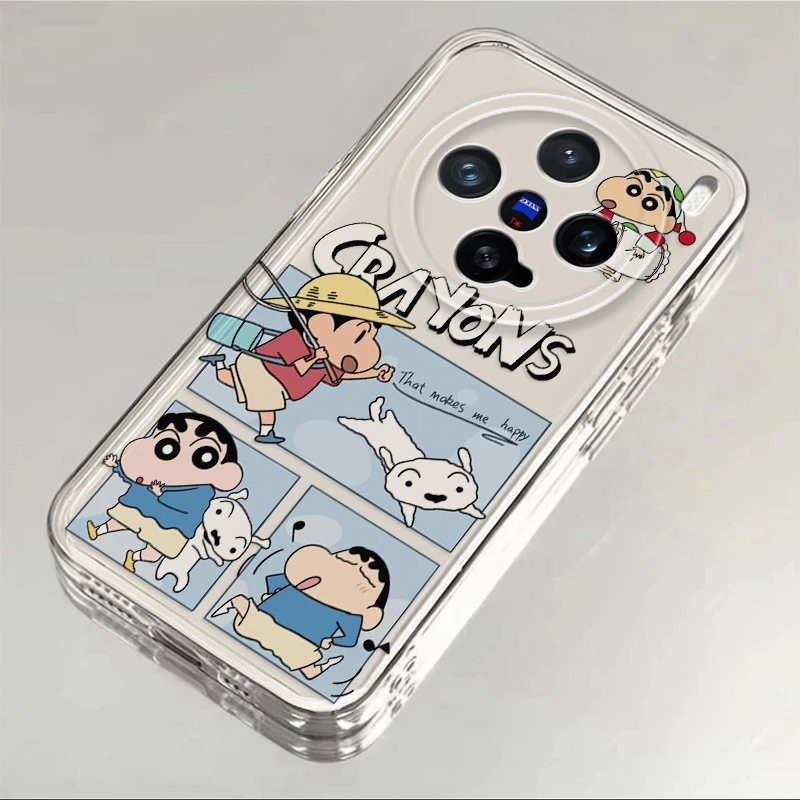 vivoX200Promini适用手机壳蜡笔小新秋游卡通透明全包软硅胶防摔