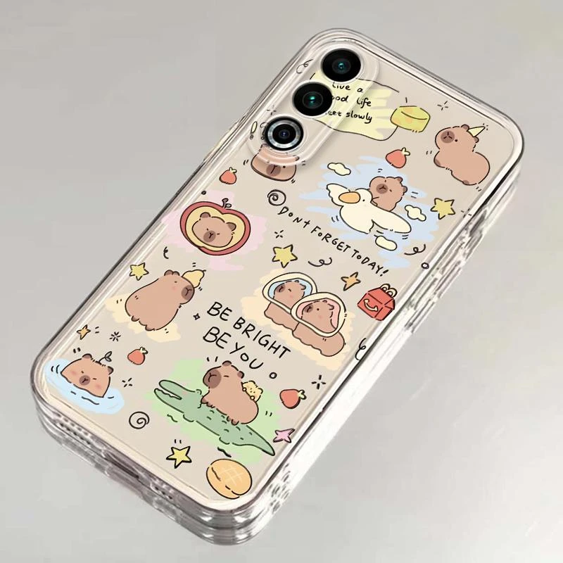 魅族20新款网红卡通创意水豚手机壳透明个性小众风全包保护套防摔