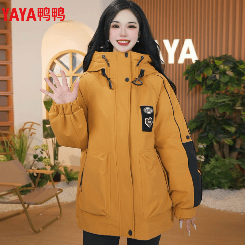 yaya鸭鸭2024新款时尚百搭羽绒服