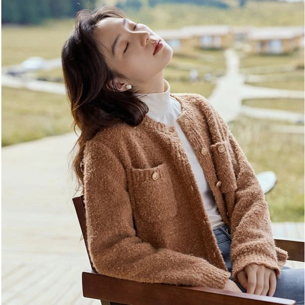 【静奢风&薄荷曼波】茵曼复古针织开衫毛衣冬女装新款宽松百搭上衣