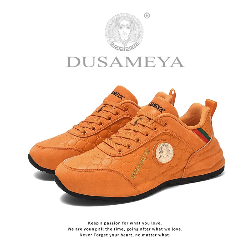 DUSAMEYA/杜莎米娅春季新款软底耐磨男士休闲鞋 内增高商务休闲鞋