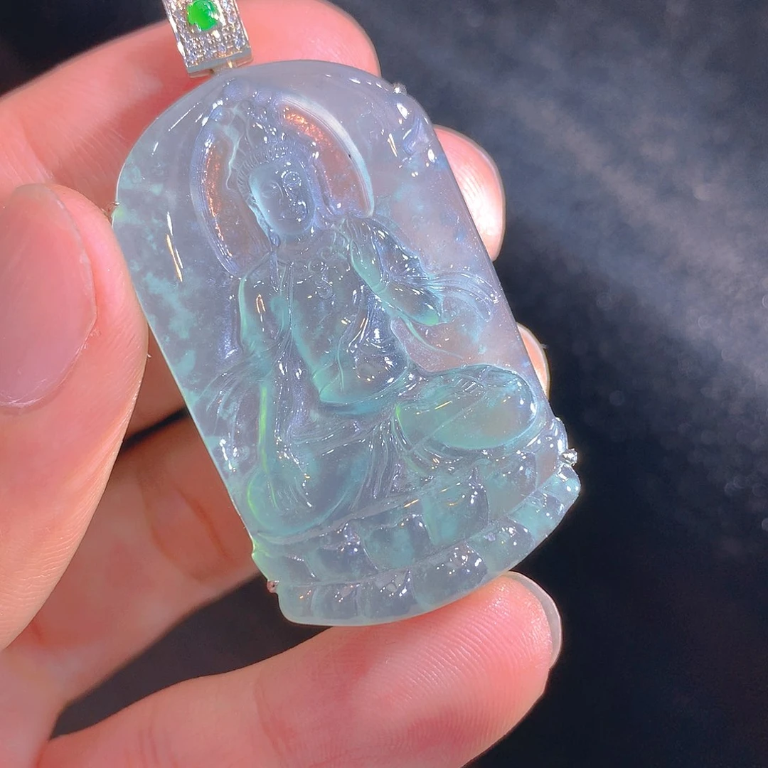 【闪购商品】翡翠颈饰18K金镶嵌翡翠