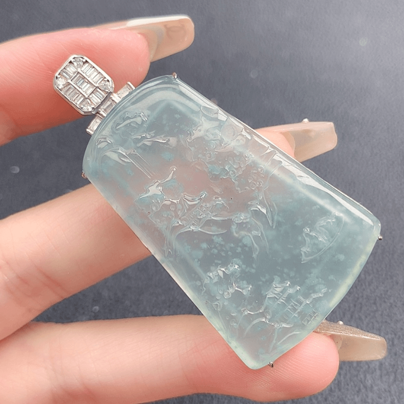 【闪购商品】翡翠挂件银S925镶嵌