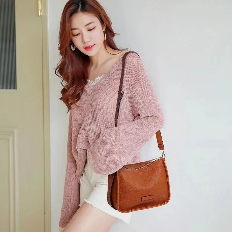 2024新款真皮腋下包女包头层牛皮软皮单肩斜挎简约包包女士手提包