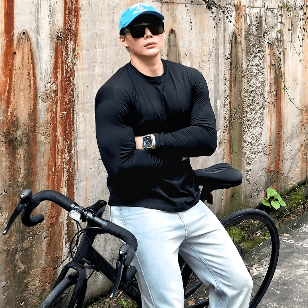 BEESTRONG 秋冬新款凉感抗菌上紧下松无束感运动健身休闲长袖