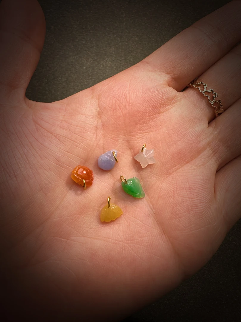 18k翡翠滴流吊坠（多样性发货1件）