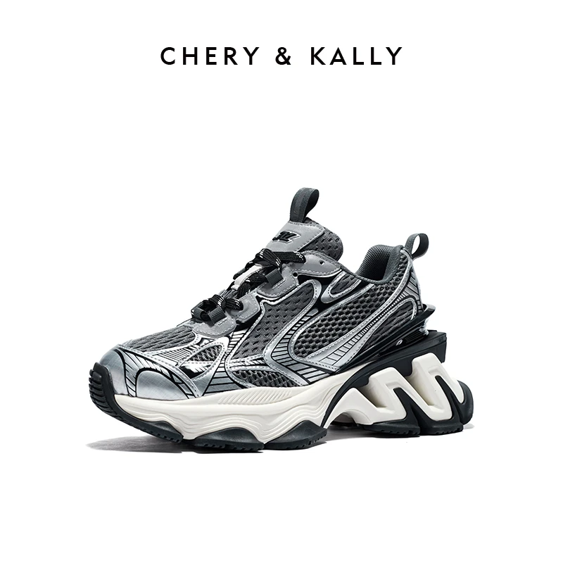 CHERY KALLY（活动专享）女士运动鞋老爹鞋潮鞋增高厚底963LD3477