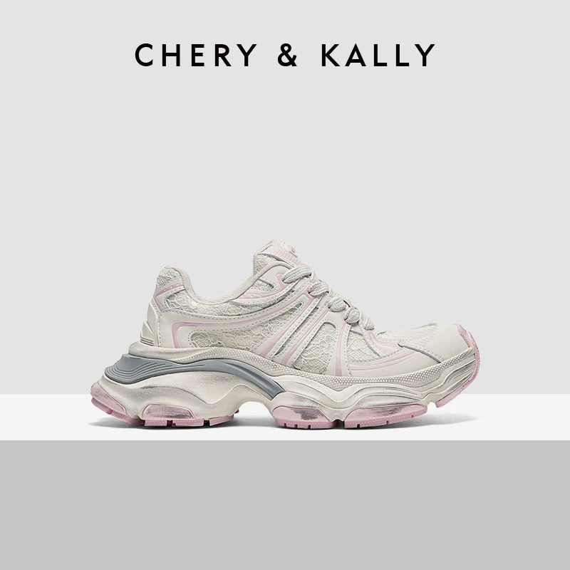 CHERY KALLY【粉云轻步】厚底老爹鞋女2025新款休闲增高潮963LD4451
